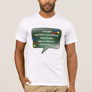 Camiseta Citações do Natal - iluminação exterior