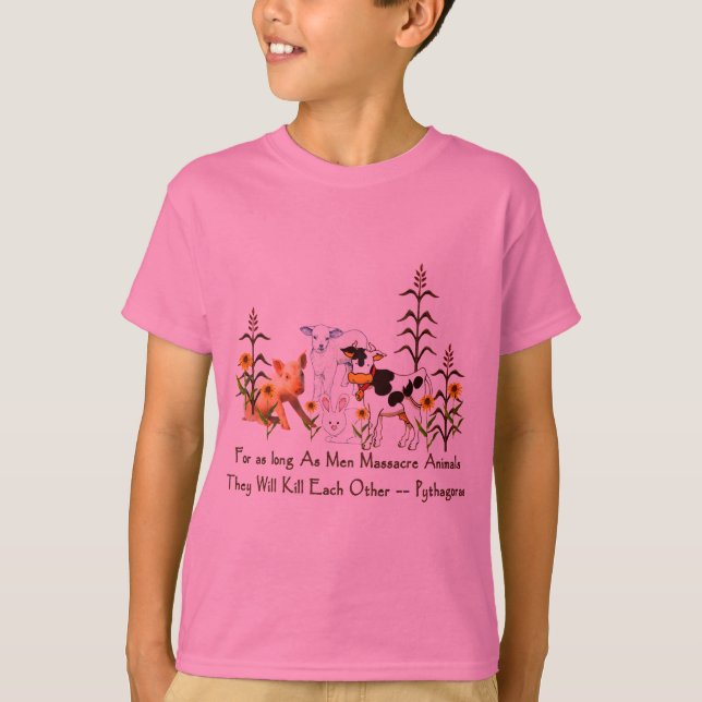 Camiseta Citações do vegetariano de Pythagoras (Frente)