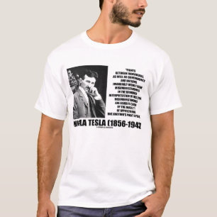 Camiseta Citações dos enganos das lutas de Nikola Tesla