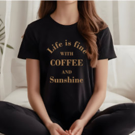 Camiseta Citações engraçadas de café para beber