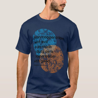 Camiseta Citações engraçadas de cooperação de Mahatma Gandh