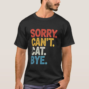 Camiseta Citações Engraçadas de Gatos Dono de Gato Retro Hu