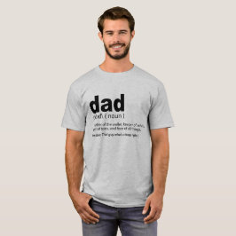 Camiseta Citações engraçadas do t-shirt do pai da definição