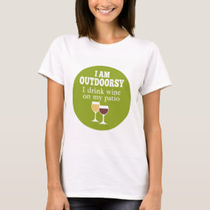 Camiseta Citações engraçadas do vinho - eu bebo o vinho 