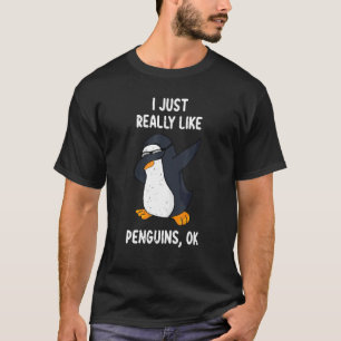 Camiseta Citações Engraçadas Eu Gosto Muito De Pinguins Fig