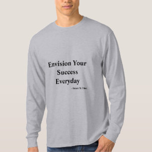 Camiseta Citações Inspiracionais T-Shirt G de Longa Folha -