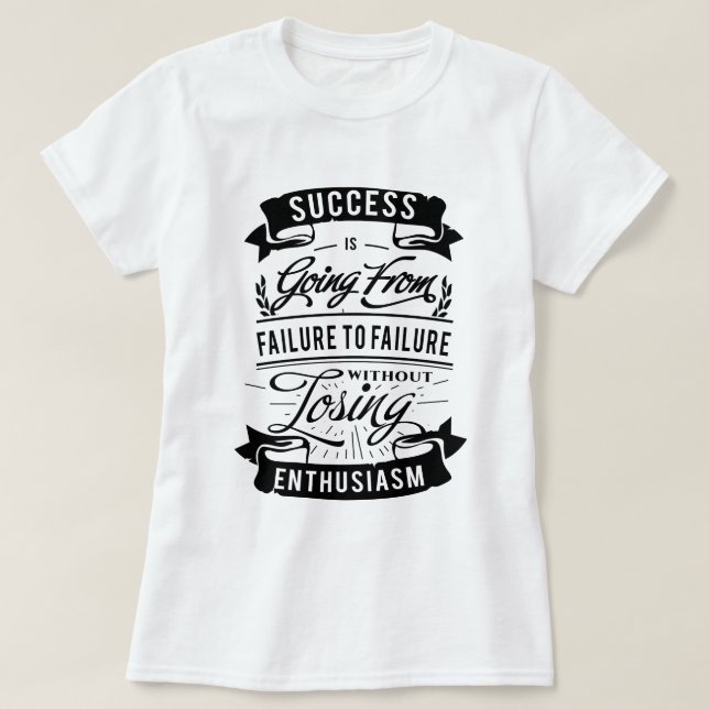 Camiseta Citações inspiradores sobre o impressão do preto (Frente do Design)