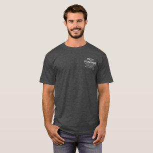 Camiseta Citações inteiramente persuadidas no bolso