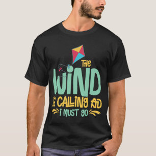 Camiseta Citações Kite De Caça De Vento Iniciante