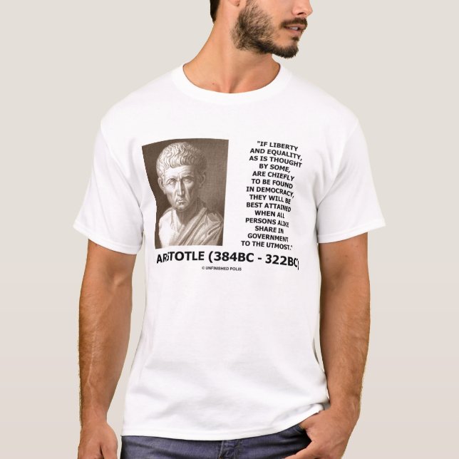 Camiseta Citações máximas da democracia da igualdade da (Frente)