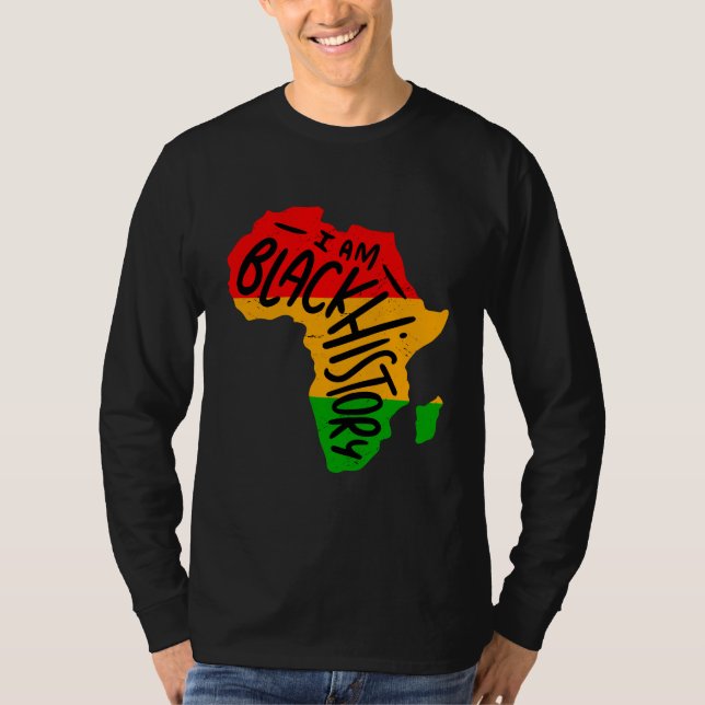 Camiseta Citações Meses da História Negra - EU SOU HISTÓRIA (Frente)