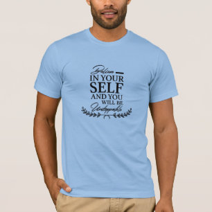 Camiseta Citações motivacionais da caligrafia textográfi