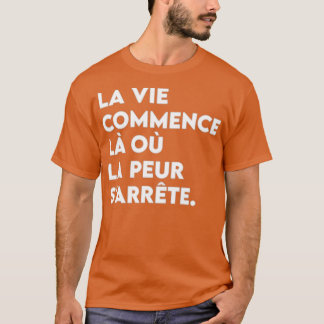 Camiseta Citações motivacionais da língua francesa inspirad