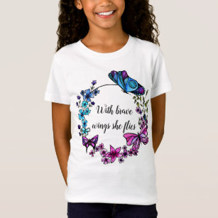 Camiseta Citações ou nome feito sob encomenda da borboleta