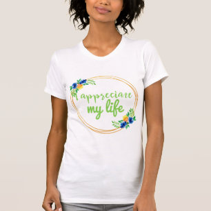Camiseta citações positivas para a vida e o trabalho