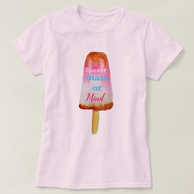 Camiseta Citando picolé sorbet comida arte fofa (Frente do Design)