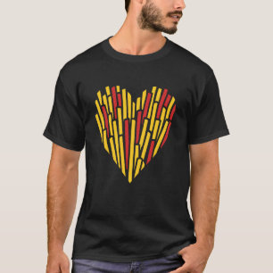 Camiseta Citar Fritas Bandeira Belga Coração Simples Amor B