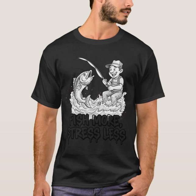 Camiseta Citar Peixe Mais Estresse Menos (Frente)