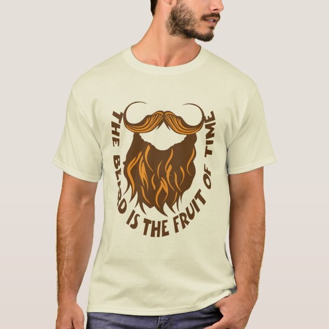 Camiseta citation barbe beard fruit time humour barbu drole (Frente)