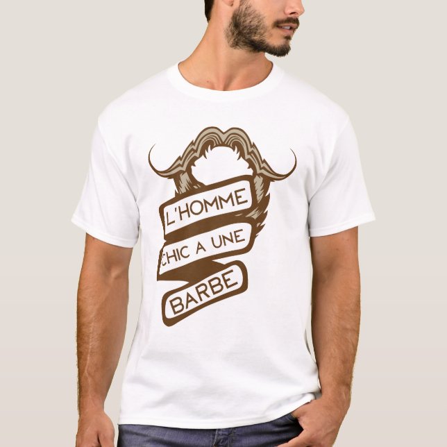 Camiseta citation_barbe_chic_homme_moustache_humour_4152 (Frente)