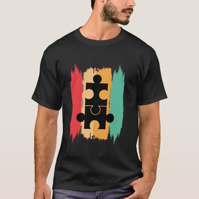 Camiseta Cite e Consciência do Autismo 70 e 80 anos Autismo (Frente)
