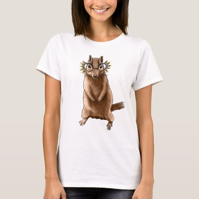 Camiseta Cite Óculos de Hippie Animais Chipmunk Nature Love (Frente)
