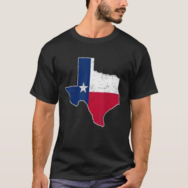 Camiseta Citizen Proud America State Distressed Map Texas (Frente)