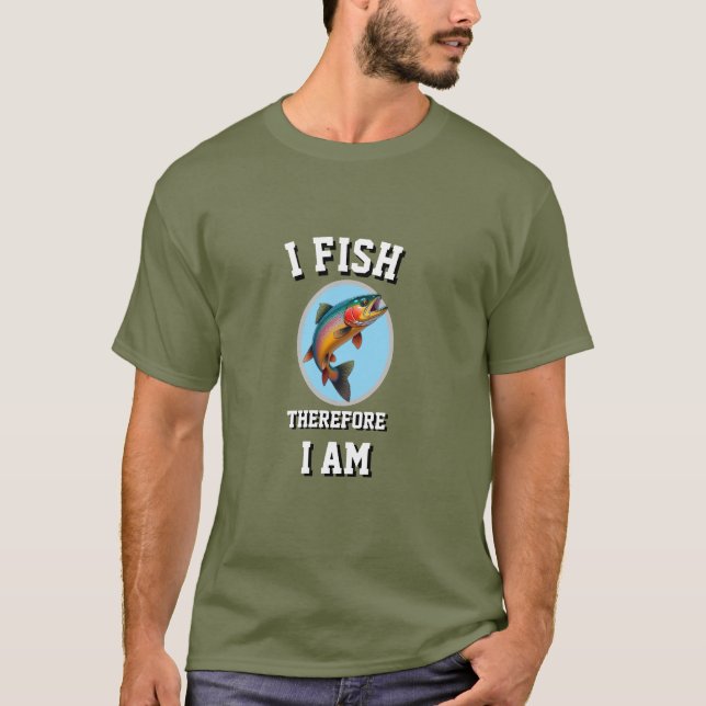 Camiseta Cito Inspirador "EU PESCO LOGO EXISTO" (Frente)