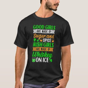 Camiseta Cito Meninas Irlandesas São Whiskey No Ice St Patr