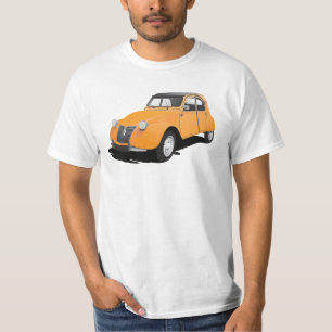 Camiseta Citroën 2CV (chevaux do deux), alaranjado