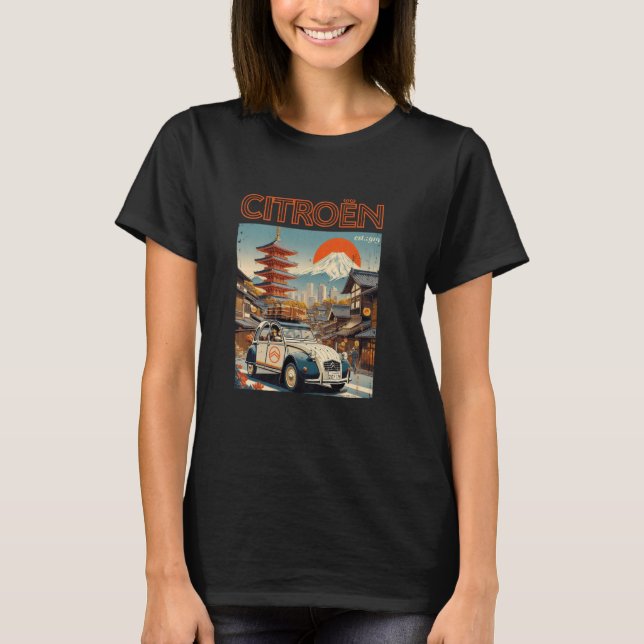 Camiseta Citroën Chureito Pagoda Monte Fuji Japão (Frente)