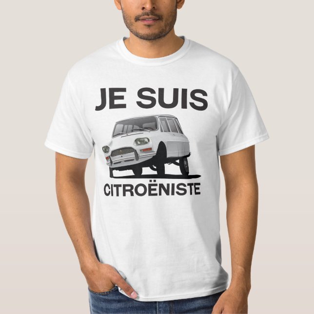 Camiseta Citroëniste dos suis de Je - Ami 8 de Citroën (Frente)
