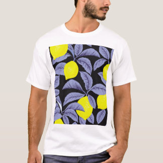 Camiseta Citros limões, design de colheita botânica.