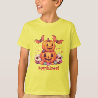 Camiseta Citrouilles Halloween mignonnes 🎃 et bonbons fun