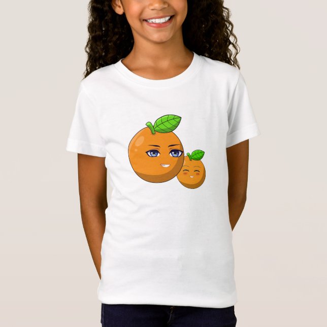 Camiseta Citrus Love - mãe e filho laranja amorosos (Frente)