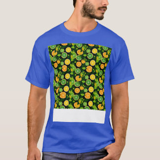 Camiseta Citrus Seamless Patterin Lemon Limão Orange Mandar