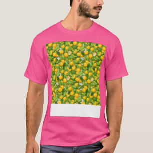 Camiseta Citrus Seamless Patterin Lemon Limão Orange Mandar