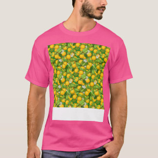 Camiseta Citrus Seamless Patterin Lemon Limão Orange Mandar
