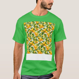 Camiseta Citrus Seamless Patterin Lemon Limão Orange Mandar