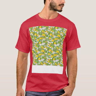 Camiseta Citrus Seamless Patterin Lemon Limão Orange Mandar