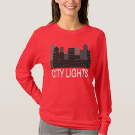 Camiseta City Lights Urban Skyline Night Aesthetic