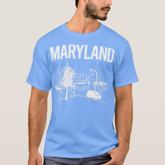 Camiseta Cityscape Sketch Maryland