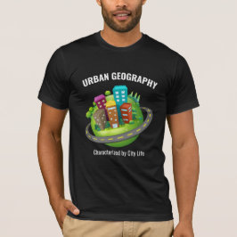 Camiseta Cityscapes em Estilo: Geografia urbana negra
