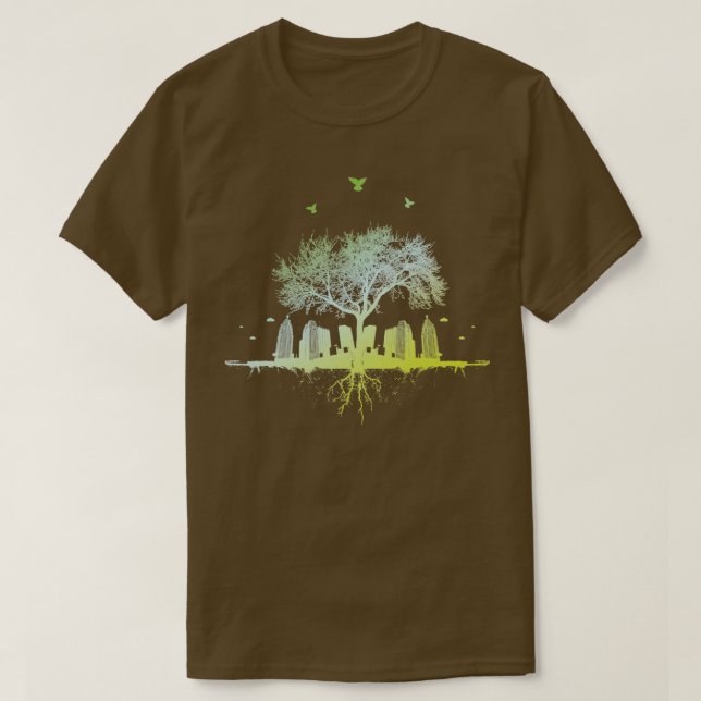 Camiseta citytree cidade cidade cidade cidade arborizada (Frente do Design)