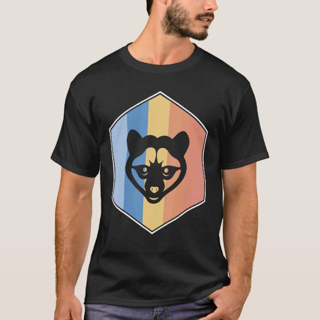 Camiseta Civet Com Cores Retroativas Num Hexágono (Frente)
