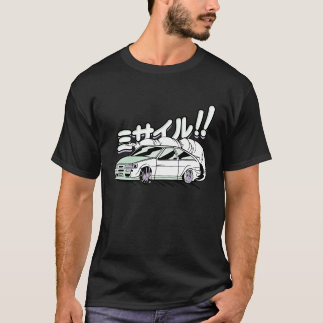 Camiseta Civic EF Hatch Tuner Graphic  Auto Racing Car Driv (Frente)