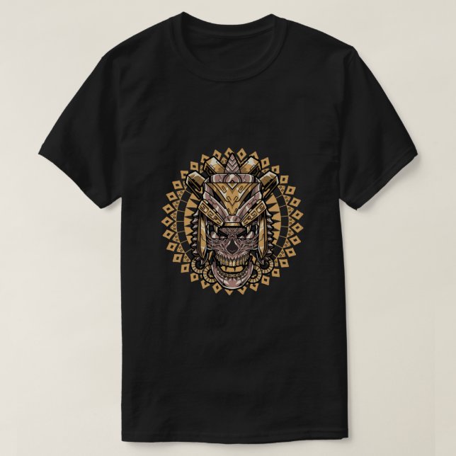 Camiseta Civilização Inca de Cultura Maia Aztec Guerreira C (Frente do Design)