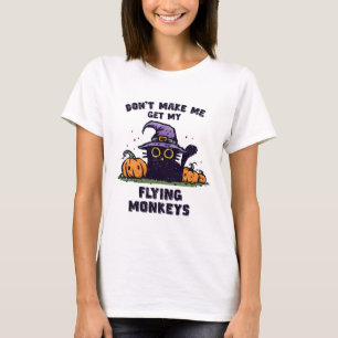 Camiseta Ck Cat Halloween - Não me faça pegar meu filho voa
