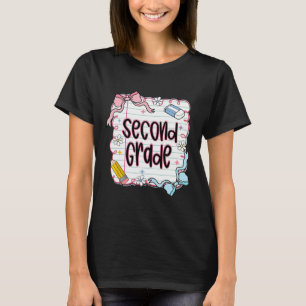 Camiseta Ck Para a Escola Coquete Laço Segunda Série Profes