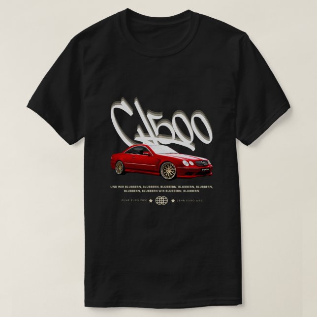 CAMISETA  CL500 | T-SHIRT BLACK (Frente do Design)